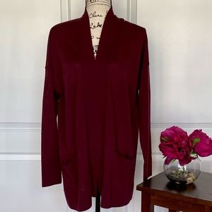 Loft Burgundy Duster Sweater